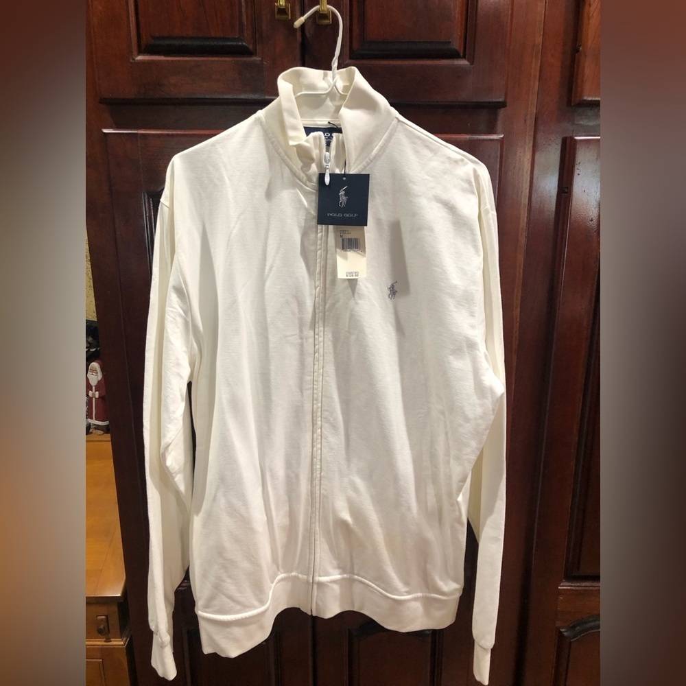 NWT Polo Golf by Ralph Lauren White Full Zip Jacket Sz M - Picture 2 of 7
